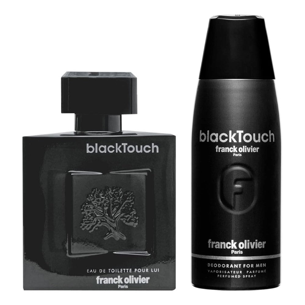 Franck Olivier Black Touch 100ml Edt + 250ml Deodorant Coffret Set