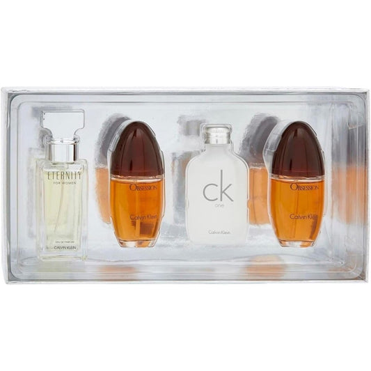 Calvin Klein Women Miniature Gift Set 15ml Eternity EDP + 15ml CK One EDT + 2 x 15ml Obsession EDP