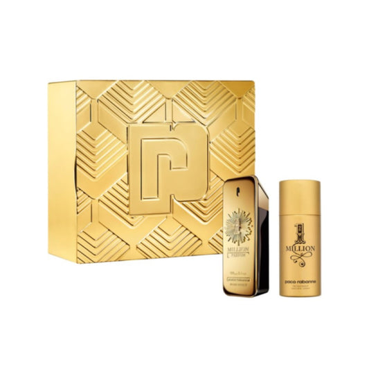 Paco Rabanne Men's 1 Million Parfum Gift Set EDP 100ml +150ml Deodorant Spray