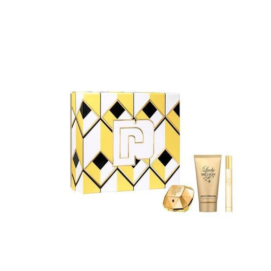 Paco Rabanne Lady Million Gift Set 80ml EDP + 10ml EDP + 100ml Body Lotion