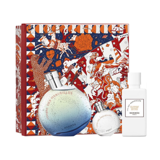 Hermes L'Ombre Des Merveilles Gift Set 50ml EDP + 7.5m EDP + 40ml Body Lotion